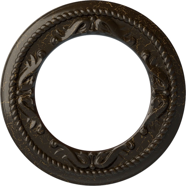 Ekena Millwork Roped Medway Medallion (Canopies up to 7 1/2"), 12 1/4"OD x 7 1/2"ID x 7/8"P, Stone Hearth Crackle CM12MESHC - main